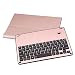 Produktbild Homyl PU-Leder Schutzhülle Schutzfall Keyboard-Tasche Abnehmbar Aluminium Drahtlos Bluetooth Tastatur 7-Farben Backlit für iPad Pro 10.5 Zoll - Rose Gold
