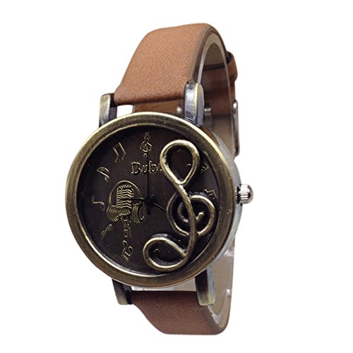 TOOGOO(R) Neue Retro-Musical Note Zifferblatt Quarz-Bewegung Uhr mit PU-Leder-Armbanduhr Kaffee TOOGOO(R) Neue Retro-Musical Note Zifferblatt Quarz-Bewegung Uhr mit PU-Leder-Armbanduhr Kaffee