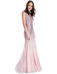 Sequin and Chiffon Maxi Dress - Champagne Sequin and Chiffon Maxi ...