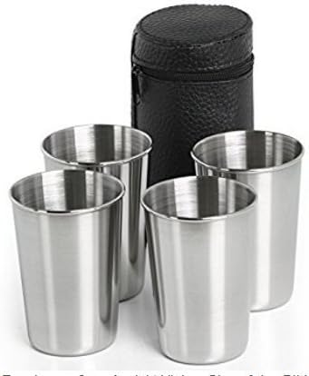 Dabbie Outdoor equipment climbing hiking travel portable stainless steel 4-piece sets of cups