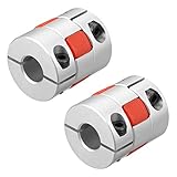 Tamaño de rosca: M4 sourcing map 2pcs Conjunto acoplador flexible para servo motor escalonado de acoplamiento del eje de 12mm a 12mm de diámetro L35xD30