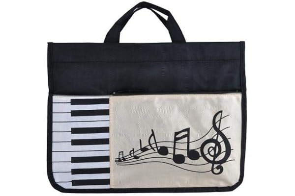 Sacoche pour Partitions Paquet De Partitions De Style Piano Clavier Sac À Musique en Lin Coton Paquet De Musique Portable avec Bandoulière