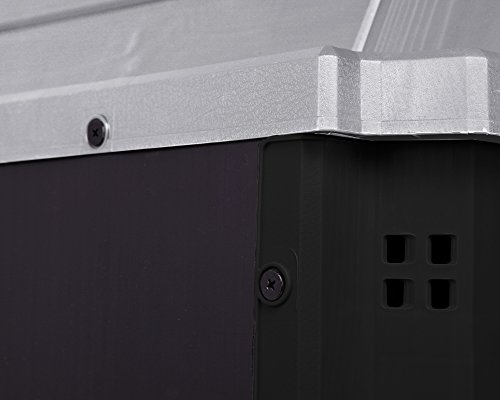 Keter Woodland 30 Mülltonnenbox anthrazit Gartenbox Midi Gerätebox abschließbar für 2 Mülltonnen - 9