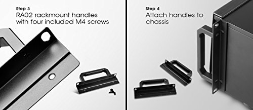 SilverStone SST-RA02B – Rackmount Handgriffe für PC Gehäuse GD07 GD08 GD09 GD10, Aluminum, schwarz - 11
