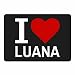Produktbild Mousepad Classic I Love Luana schwarz