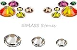 EIMASS® DMC Hot Fix Flat Back Rhinestones, Glass Diamantes, Crystals, Gems, Pack of 1440 Crystals