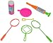Produktbild Unbekannt 7 tlg. Set: Seifenblasen mit 4 Verschiedenen Formen Ringe + Luftpuster + Nachfüllflasche - für Kinder Mädchen Jungen / Seifenblasenset - Seifenblasenspiel