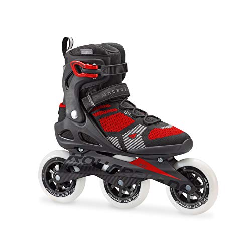 Rollerblade macroblade 110 3 WD Inline Fitness Skate, Homme, 07846500 741, Noir/Rouge, 42.5