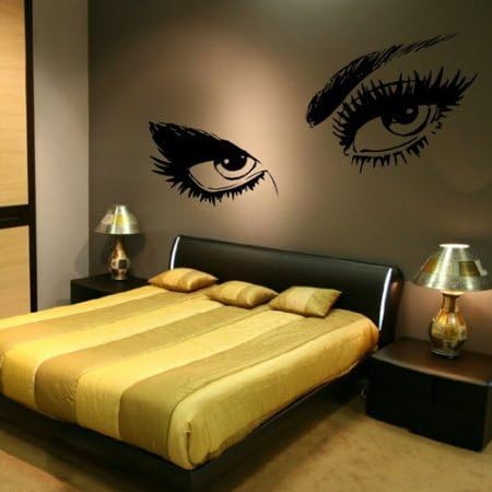 Huhushop(TM) 23.6 X 49.2 Audrey Hepburn Beautiful Eyes Removable Wall Art Decal Sticker Decor Mural DIY Vinyl ... (1, Black) by OKBUY WALL STICKERS