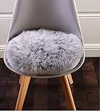 DAOXU Kunstfell Pelz Stuhl, Sitz Pad Shaggy Bereich Teppiche für Schlafzimmer Sofa Boden Home Decorator Teppiche Kinder Spielen Teppich Matte Teppich (Grau, 30cm Runde) DAOXU Kunstfell Pelz Stuhl, Sitz Pad Shaggy Bereich Teppiche für Schlafzimmer Sofa Boden Home Decorator Teppiche Kinder Spielen Teppich Matte Teppich (Grau, 30cm Runde)