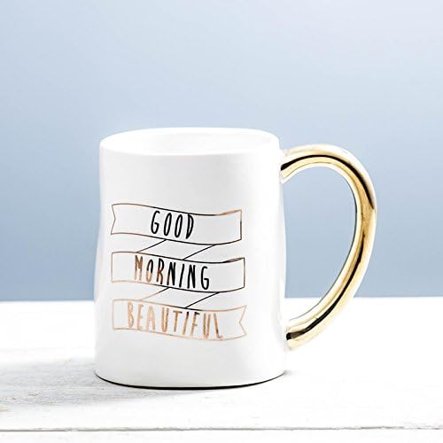 Good quality cupThe white cup pink rabbit pattern large Ceramic mug, good morning pattern