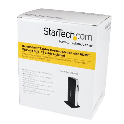 StarTech.com Thunderbolt Dockingstation mit HDMI oder Mini DisplayPort, USB 3.0, Gigabit Ethernet und Thunderbolt Kabel - 7