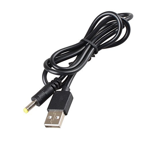 Smays USB zu DC 4,0 x 1,7 mm Hohlstecker Power Kabel (2,5 AMP POWER Kordel, Center Pin positiv, 2,6 Füße = 0,8 Meter, schwarz)