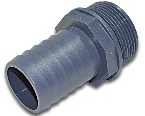 Pumpenanschluss Schlauchtülle Ø 38 mm | Außengewinde 1 ½ Zoll | grau |