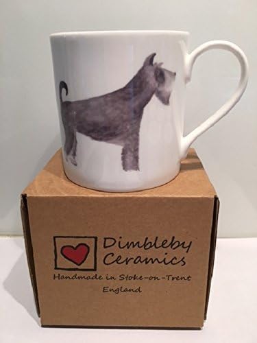 Schnauzer Dog Fine Bone China Mug in Gift Box - Handmade in Stoke on Trent, England