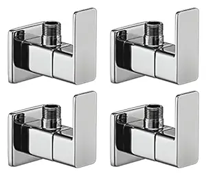 Drizzle Angle Cock Cubix Brass Chrome Plated - Set of 4