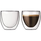 Bodum 4557-10 Pavina - Tazas de café de cristal (0,08 l, 2 unidades)