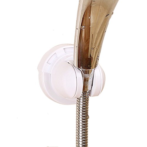 labkiss Verstellbare Duschkopf Halterung, Super Power Vakuum Saugnapf Hand Held Dusche Halterung, wiederverwendbar, wasserdicht, Heavy Duty, Wandhalterung Duschkopf Halterung für Hotel Badezimmer Waschraum-, weiß - 3