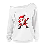iHENGH Vorweihnachtliche Karnevalsaktion Damen Weihnachtsdruck langärmliges Sweatshirt Pullover Tops Frauen Blusen Shirt