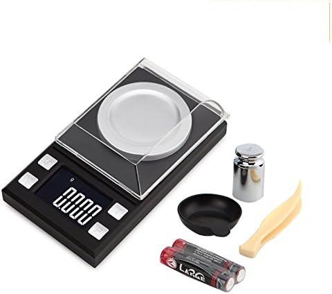 Digital Milligram Jewelery Scale - 50g x 0.001g by ROYALTEC - Batteries, Calibration Weights, Tweezers Included