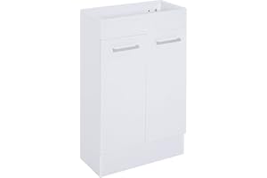 kleankin Under Sink Bathroom Vanity Unit Ceramic Basin Sink Cloakroom Storage Cabinet Home Furniture