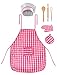 Produktbild Iso Trade Kochschürzen Set Kinder Rosa 7 Teile Mütze Handschuh Topflappen Rührbesen 6083
