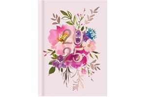 Fun Hub PaulStore 2023 Diary Pocket Week to View Fashion soft padded hardback vintage Diary (Pattern 1)