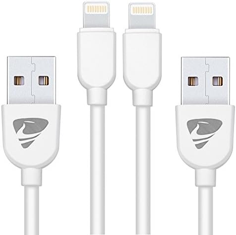 Lightning Cable Rephoenix iPhone Charger (2pack) Fast Data Transfer Sync iPhone Cable for iPhone 7 / 7 plus / 6s / 6s plus / 6 / 6 plus / SE / 5s / 5c / 5, iPad 2 3 4 Mini, iPad Pro Air, iPod & More -1.5m/5ft White