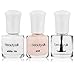 Beauty UK Salon Quality French Manicure Nail Varnish Set 3 Pack with Tip Guides