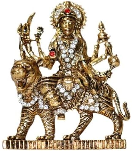 Purpledip Messing Mini standbeeld Durga: muur opknoping gezichtsmasker (11434 Purpledip Messing Mini standbeeld Durga: muur opknoping gezichtsmasker (11434