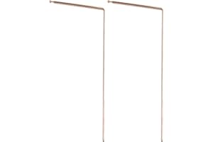 HASALLER Copper Probing Rods, 99.9% Copper Dowsing Rods, 4.92 Handle x 12 Length - Divination and Water Detection - Gold - 2 Sticks Included(single head-ball)