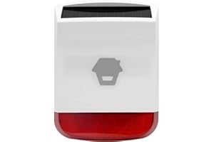 Chuango SPS-260 Sirène Solaire sans Fil - Alarme Antivol avec Lumière Stroboscopique Clignotante Rouge - Système de Sécurité Performant pour Maison - Volume 110 DB - Compatibles avec Accessoires