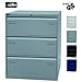 Produktbild BISLEY Hängeregistraturschrank Light in silber - Hängeregistratur Schrank aus Metall für Hängeregister & Hängemappen | Hängeregisterschrank 3 Schübe zweibahnig | TÜV/GS geprüft | 5 Farben