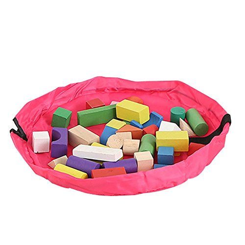 Preisvergleich Produktbild XFentech Kinder tragbare Spielzeug-Aufbewahrungsbeutel u. Spiel-Matte in einem hängenden Spielzeug-Organisator-Wolldecke-Kasten
