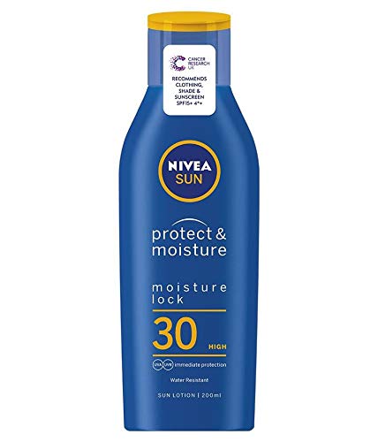 Nivea sun - Immediate protection, loción solar hidratante, factor de protección solar 30 - 200 ml - Version importada (UK)