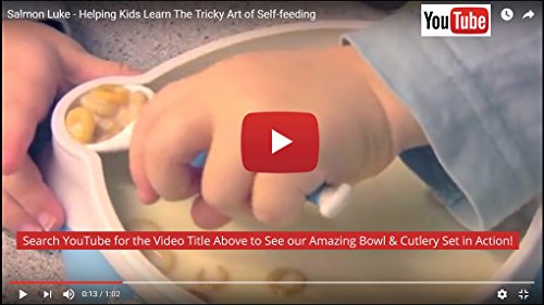 Baby & Kleinkind Teller / Schüssel – Das Smart-Design hilft Ihrem Kind nachweislich, selbständig zu essen. „me-feed-me“ Baby Teller von Salmon Luke - 6