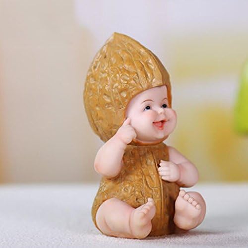 Work of Art Creative Resin Sculpture Walnut Baby Crafts Ornaments Bedroom Living Room TV Cabinet Home Decorations Gift Rollsnownow (Size : 9*7.5*13cm)