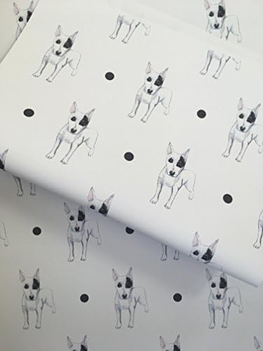 english bull terrier ,wrapping paper,gift wrap, for smaller gifts, read description