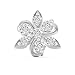 Myzevar Cubic Zirconia 18K White Gold Plated Sterling Silver Nose Pin RS.399.00
