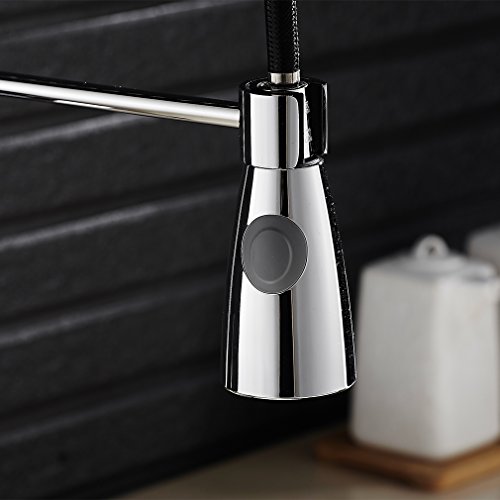 Auralum® Ausziehbare Küchenarmatur Spültischarmatur Einhandmischer Geschirrbrause Wasserhahn Mischbatterie Küche Spülbecken Spültisch Armatur - 5