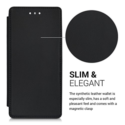 kwmobile Funda-Cartera Fina para Huawei P8 Lite 2015 - Piel sint tica Funda Tipo Flip Compartimento para Tarjetas Funda con im n en Negro reviews kwmobile Funda-Cartera Fina para Huawei P8 Lite 2015 - Piel sint tica Funda Tipo Flip Compartimento para Tarjetas Funda con im n en Negro