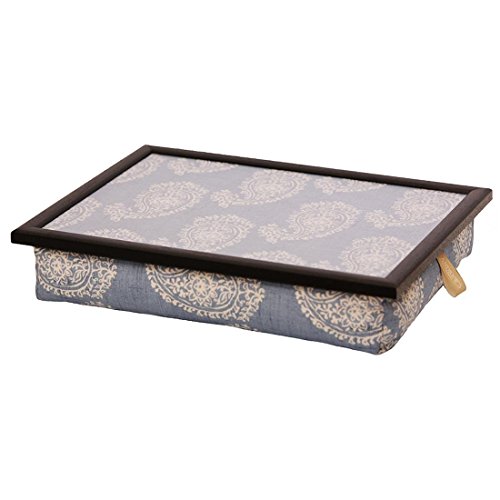 Andrew´s Knietablett Laptray mit Kissen Tablett Paisley Blau