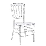 smzzz Chaise Transparente scandinave,Chaise Crystal Star Design Contemporain Polycarbonate Transparent pour Salon, Bureau, Hôtel, Chambre, Salle à Manger