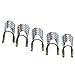 LHWY 5Pcs Reusable UV Gel Acrylic French Tips Nail Art Extension Guide Form Tool (Silver)