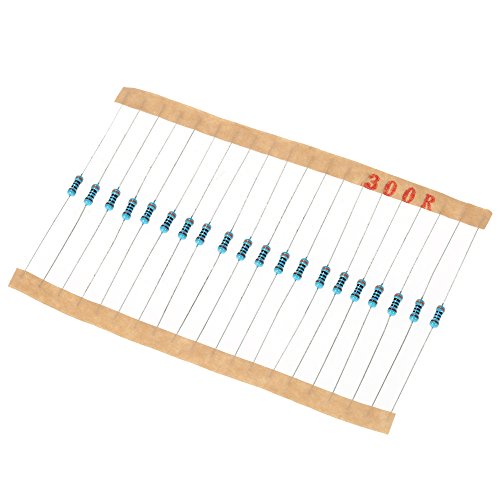 KKmoon 2000 Stück, 1/4W, 100 Werte, 1 Ohm bis 1M Ohm, Metall Film Widerstände Sortiment Kit, Elektronische Bauteile - 3