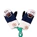 Babe Mall Inc® Christmas- themed Unisex Snowman Cute Silky Smooth Keeping Warm Winter Gloves/Mittens--Navy Blue