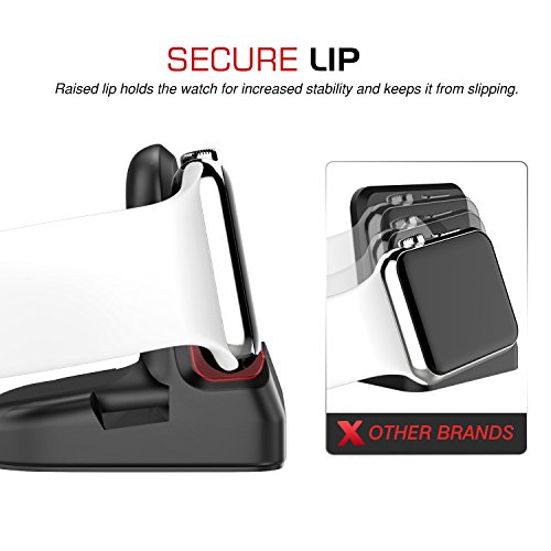 MoKo Apple Watch Serie 1 2 Soporte - Port til Antideslizante Base de Carga Resistente-Ara azos TPU Charging Dock con Ranura de Alambres Compatible con para Apple Watch 38mm 42mm 2015 2016 Negro reviews MoKo Apple Watch Serie 1 2 Soporte - Port til Antideslizante Base de Carga Resistente-Ara azos TPU Charging Dock con Ranura de Alambres Compatible con para Apple Watch 38mm 42mm 2015 2016 Negro