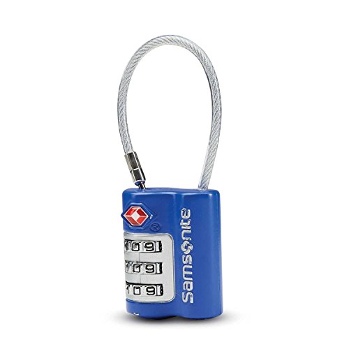 Travel Sentry 3-dial Combination Cable Lock, Blue Fantasy, One Size