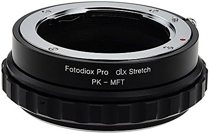 Fotodiox DLX Stretch Lens Mount Adapter, Pentax K (Pk) SLR Mount Lens to Micro Four Thirds (MFT M4/3 Mount Mirrorless Camera Body with Macro Focusing Helicoid and Magnetic Drop In Filter