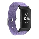 BZLine für Fitbit Charge 3 Watch Armband, Luxus Gewebte Leinwand Einstellbar Armband Strap Band Ersatz Uhrenarmband für Fitbit Charge 3